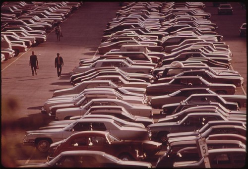 Monroe Street parking lot in Chicago, 1973