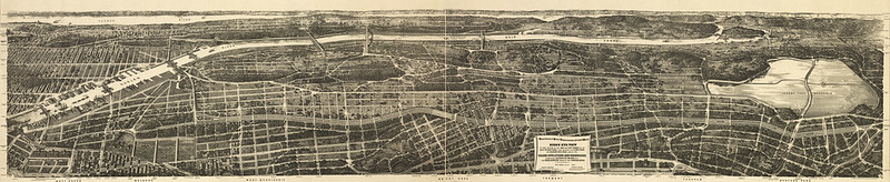 1897 Map of New York City, inc South Bronx