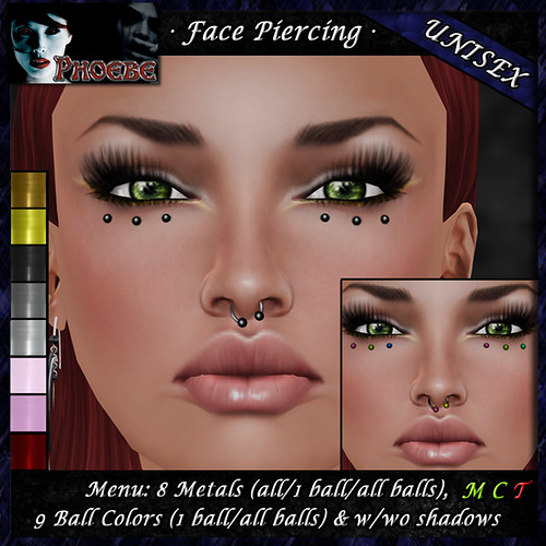 *P* Unisex Face Piercing B2 ~8 Metals-9 Colors~