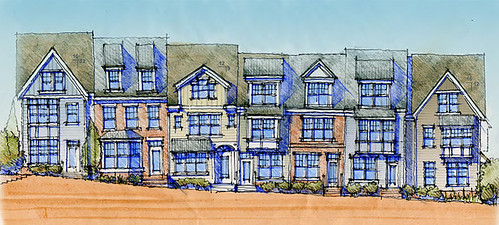 Rendering, Chelsea Court Rowhouses