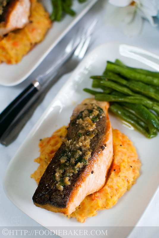 Pan-Fried Salmon with Lemon-Butter-Capers Sauce