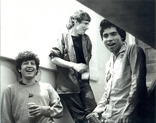 Keith Morris (Black Flag), Joe Nolte (the Last), Ron Reyes (Red cross) @ The Church, Hermosa Beach circa 1979