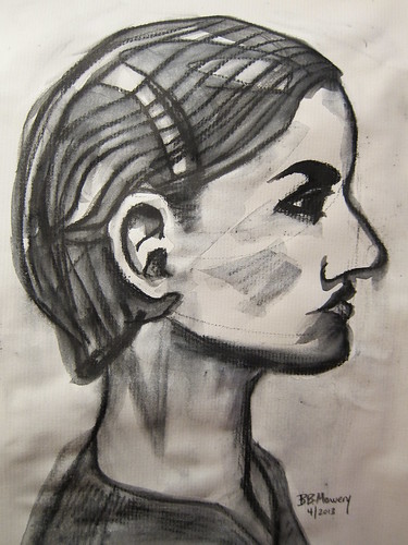 Day 4 sketch after Man Ray portrait of Lee Miller