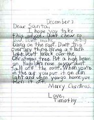 Bossy letter to Santa