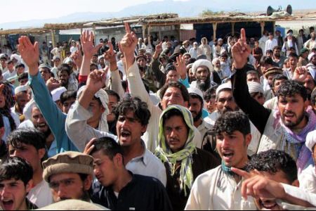 Afghanistan masses stage anti-United States demonstration in Paktia in the eastern region of the country. A tribal elder was killed in a Pentagon-NATO airstrike. by Pan-African News Wire File Photos