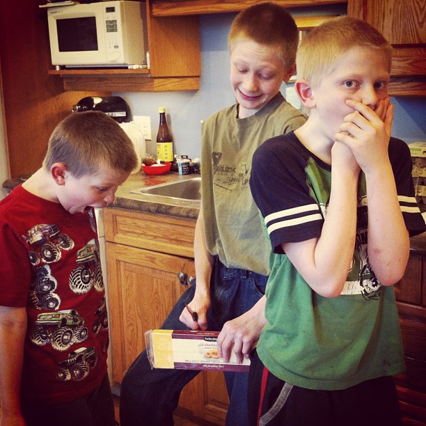 My boys kill me.  He "cut the cheese". #dyingoflaughter #boys #cmig365apr