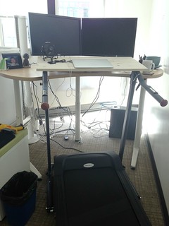 Treadmill desk setup