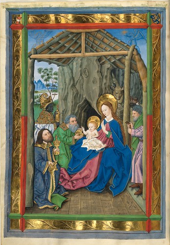 003-Adoracion de los Reyes-Misal de Salzburgo-1499-Tomo 1 -Biblioteca Estatal de Baviera (BSB)