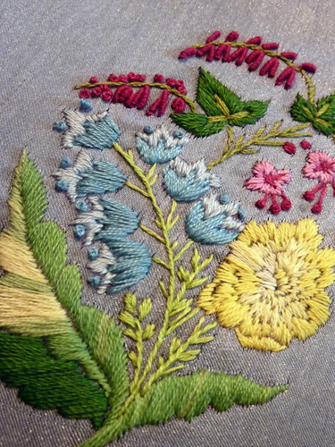 Reticule embroidery detail