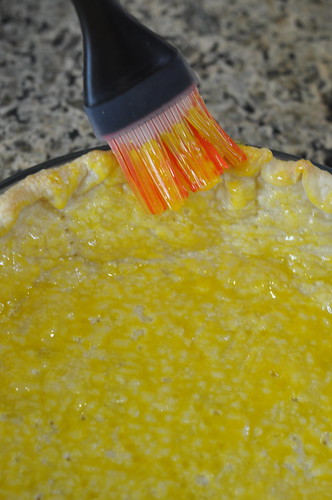Egg yolk in pie crust