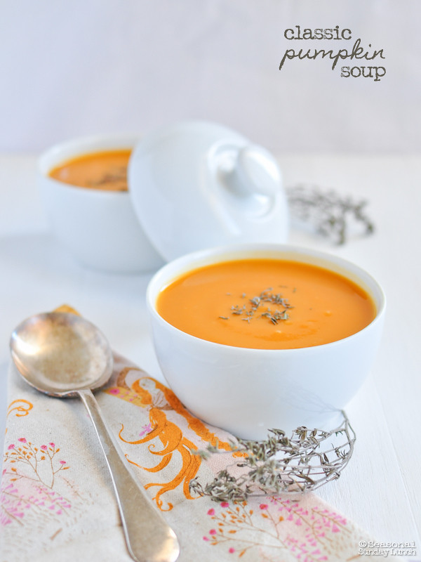 Pumpkin Soup - Autumn - Seasonal Sunday Lunch