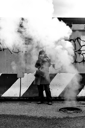 Renata in smoke 2 by ifotog, Queen of Manhattan Street Photography
