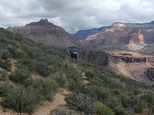 The Tonto Trail near the South Kaibab Trail, Grand Canyon National Park, Arizona