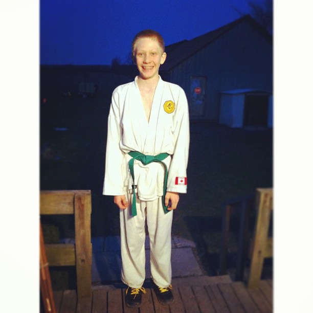 Guess who came home with green? :D #karate #sohappy #cmig365apr