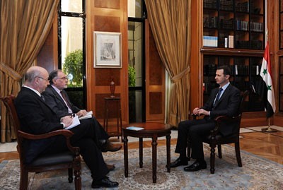 Syrian President Bashar al-Assad conducted an interview with the official news agency on the need for a political solution to the war inside this Middle Eastern state. by Pan-African News Wire File Photos