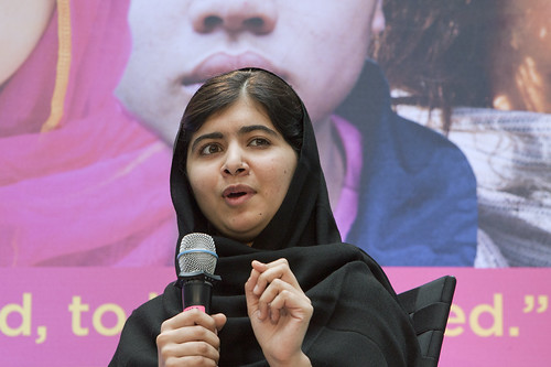 Malala Yousafzai speaks at World Bank headquarters on the International Day of the Girl