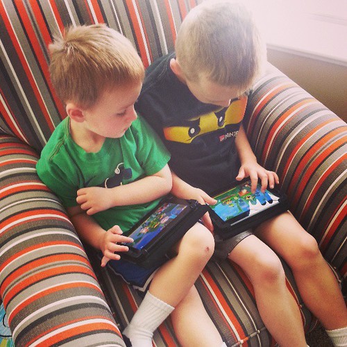 New games on their kindles.  I hope they love each other forever.