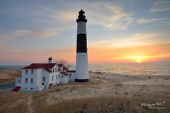 Big Sable Point Lighthouse Sunset by Michigan Nut