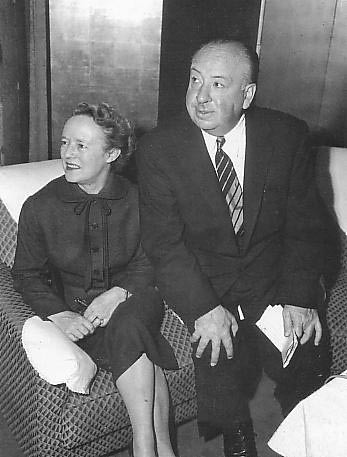 Alfred Hitchcock and his wife