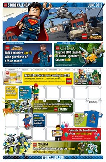 LEGO June 2013 Store Calendar