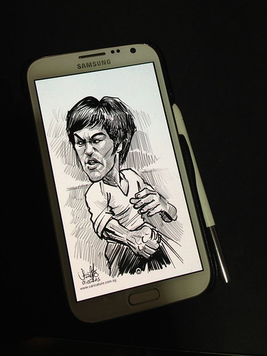 Bruce Lee sketch study on Samsung Galaxy Note 2