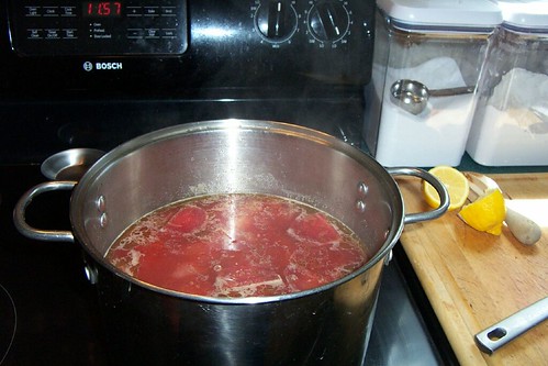 Making beet soup