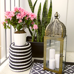 Striped Plant Stand for Home Depot