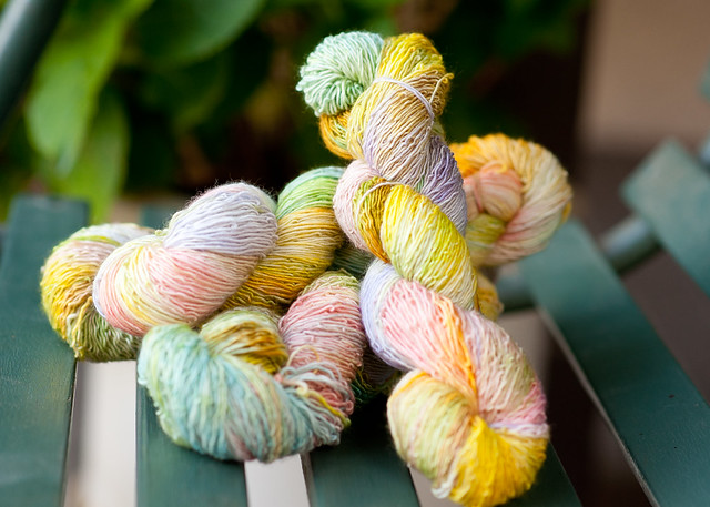 'Summer morning' on One Step single ply sock! 