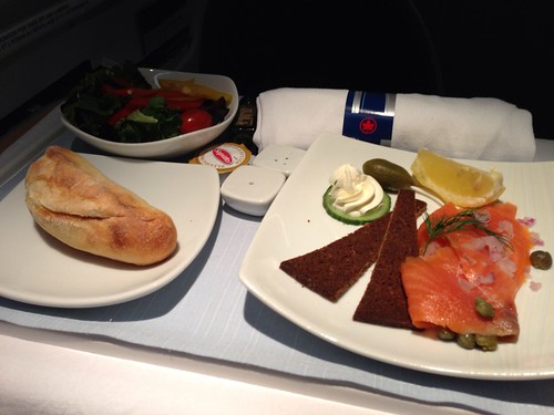 Air Canada Business Class Meal from Toronto YYZ to Munich MUC.