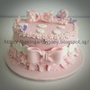 sweet pink fondant cake