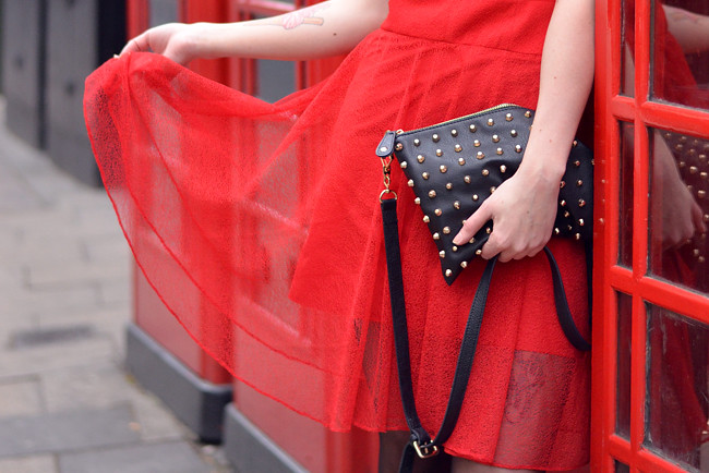 Red Carven dress blogger 5