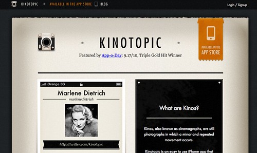 Kinotopic - iPhone app to create Kinos and Cinemagraphs