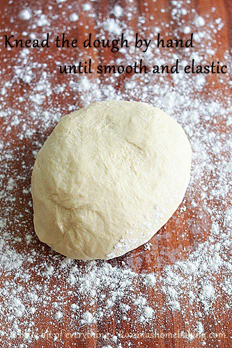 Knead the dough by hand