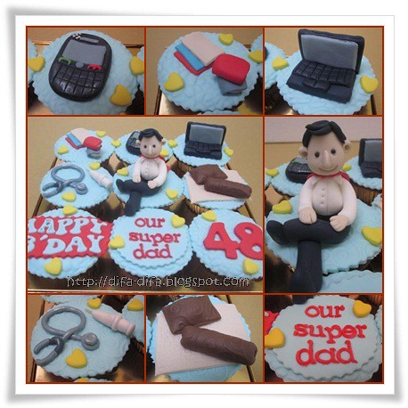 Cupcakes for Super Dad by DiFa Cakes