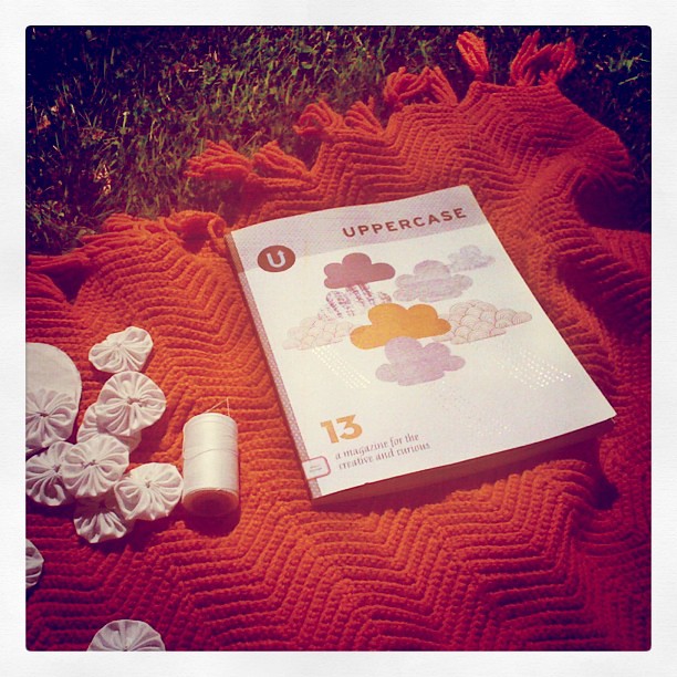 Finally bought my first @uppercasemag this weekend. We spent some quality time together out in the yard, enjoying the sun.