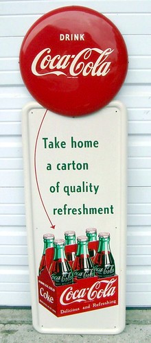 1952 Coca Cola 6-Pack Pilaster Sign by beachsideapparel