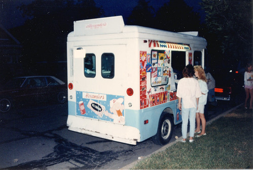 A nice night for an ice cream treat.  Chicago Illinois. July 1987. by Eddie from Chicago