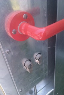 The inverter house door double lock