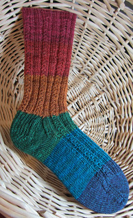 Rainbow cabled socks -- 48 hour auction