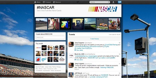 Screenshot halaman hashtag Nascar di Twitter