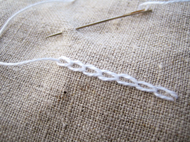 hand embroidery tutorial chain stitch