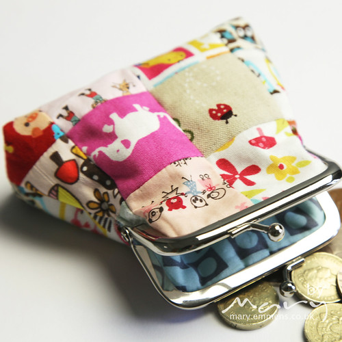 Japanese patchwork frame coin purse