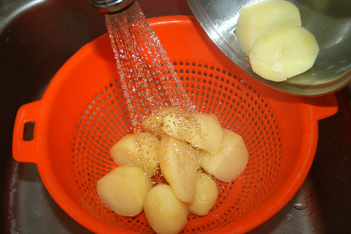 21 - Kartoffeln abgießen / Drain potatoes