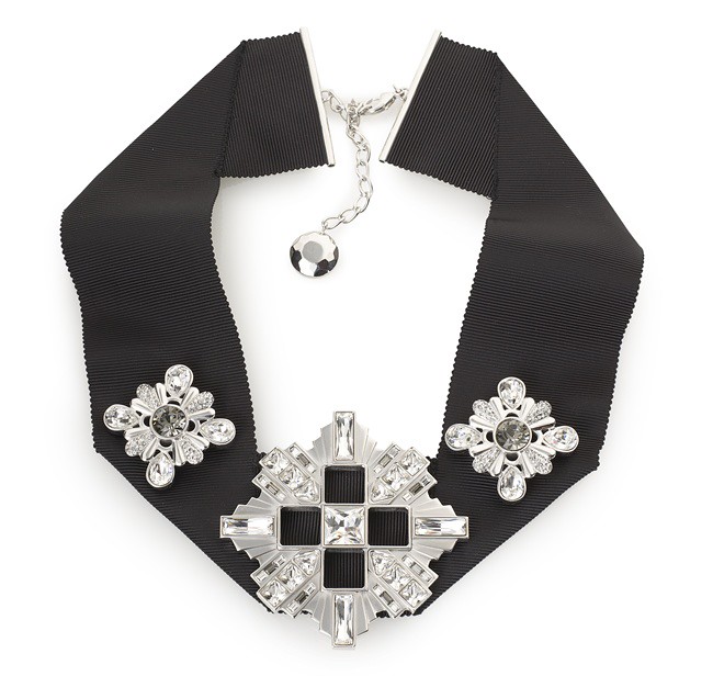 1 Atelier Swarovski Diana Vreeland Legacy Collection Corss Necklace Black Diamond