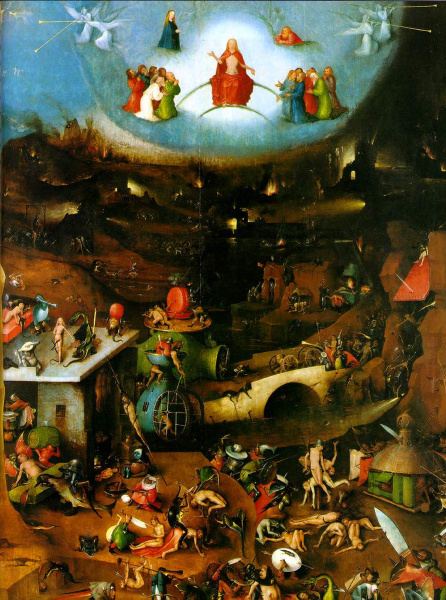The Last Judgment, Central Panel - 1504, Oil on Panel - Hieronymus Bosch (van Aken, Jheronimus)  (1450-1516) - Akademie der bildenden Künste Wien