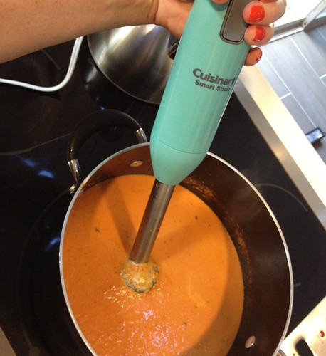 Recipe: Booze-y, creamy roasted tomato basil soup