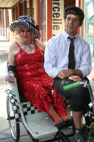 Darcelle in a Pedicab