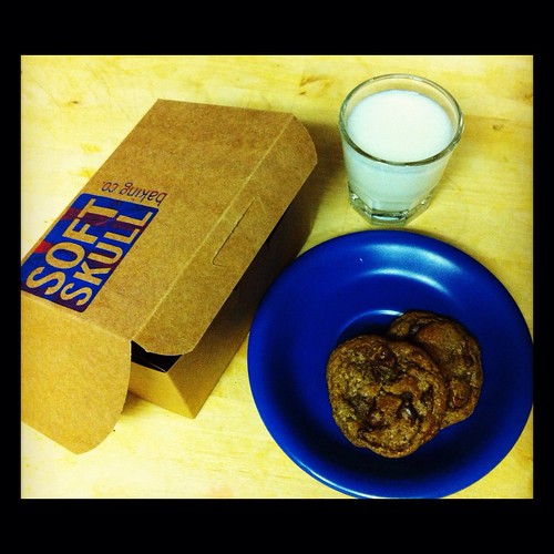Our neighbor makes delicious chocolate chip cookies w/ spent grains!
