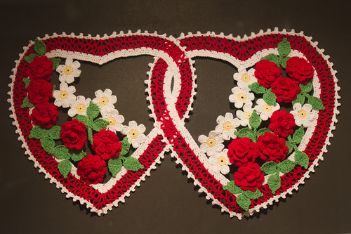 Double Hearts with Flowers