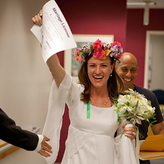 “I Take Thee, Me”: Seattleite Angela Vogel marries a corporation.
